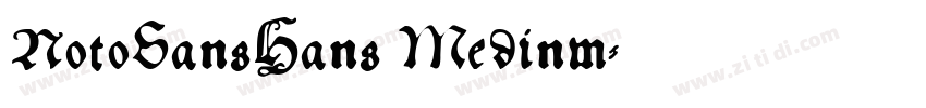 NotoSansHans Medinm字体转换